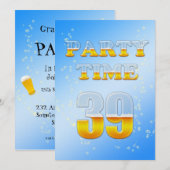 39e verjaardag uitnodiging met bier (Voorkant / Achterkant)