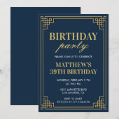 39e verjaardag uitnodigingen Verjaardagsfeestje jo (Voorkant / Achterkant)