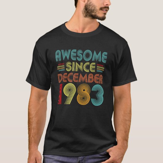 39e verjaardag van het idee Geweldige sinds decemb T-shirt (Voorkant)