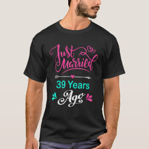 39e weddenschap Jubileum dat overeenkomt met paar  T-shirt