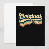 39th Birthday Gift Original Men Women Born In 1982 Kaart (Voorkant / Achterkant)