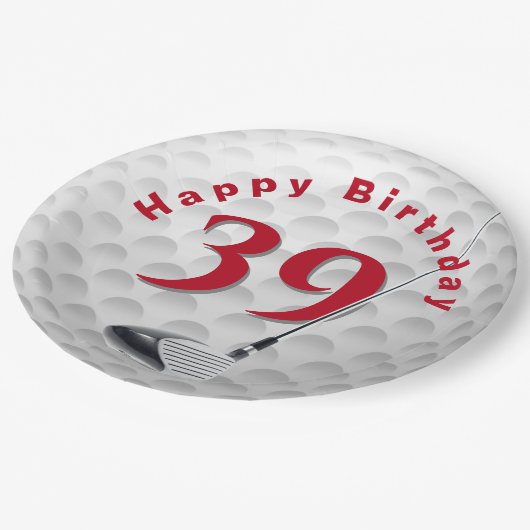39th Birthday Golf Ball Design Paper Bord (Gekanteld)