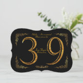 39th, Birthday party 39th, geweldige Gatsby, zwart Kaart (Staand voorkant)