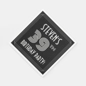 39th Birthday Party: Art Deco Style + Custom Name Servet (Hoek)