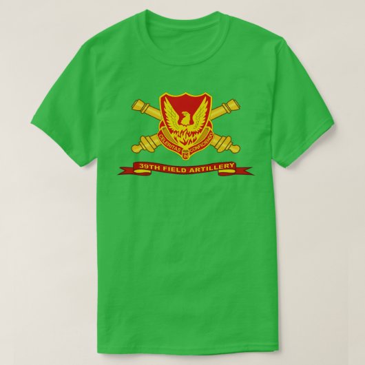 39th Field Artillery w BR Ribbon T-shirt (Design voorkant)