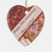 39th Wedding Jubileum Agate Ceramic Ornament (Rechts)