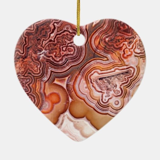 39th Wedding Jubileum Agate Ceramic Ornament (Achterkant)