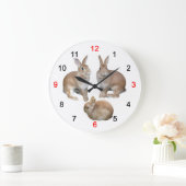 3 匹 う の ぎ さ op een 壁 grote klok (Huis)