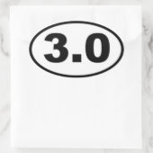 3,0 mijl ovale Sticker (Tas)