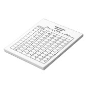 3-13 Score Kaart Notitieblok (Linkerzijde)