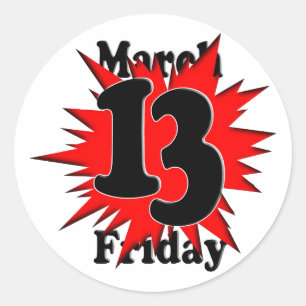 3-13 vrijdag de 13de ronde sticker