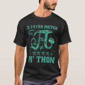 3.14159 Meter Pi-Thon Python Snake Pi Day Design T-shirt (Voorkant)