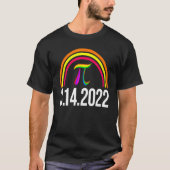 3 14 2022 PI Wiskunde Regenboog Mannen Mathletics T-shirt (Voorkant)