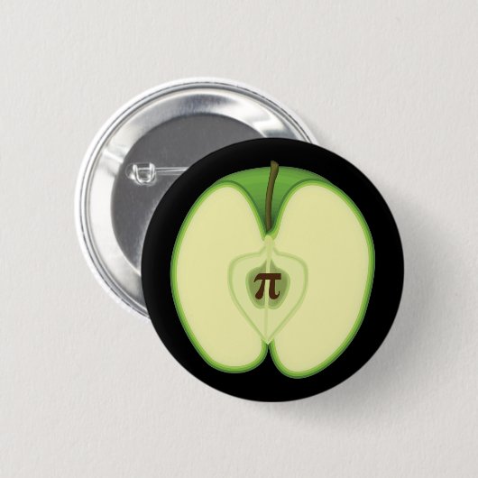 3.14 Apple Pie Pi Pun Funny Wiskunde Joke Square S Ronde Button 5,7 Cm (Voorkant /achterkant)