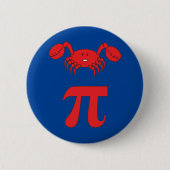 3.14 Crab Pie Pi Pun Funny Wiskunde Joke Ronde Button 5,7 Cm (Voorkant)