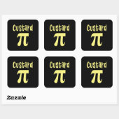 3.14 Custard Taart Pi Pun Grappige Wiskunde Grap Vierkante Sticker (Vel)
