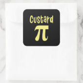 3.14 Custard Taart Pi Pun Grappige Wiskunde Grap Vierkante Sticker (Tas)