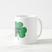 3.14  gestoord Shamrock Pie Funny Pi Pun Koffiemok (Voorkant rechts)