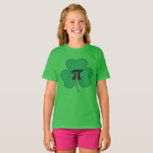 3.14  gestoord Shamrock Pie Funny Pi Pun T-shirt (Voorkant volledig)
