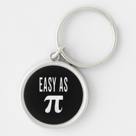 3.14 Getroubleerd zo makkelijk als taart Pi woords Sleutelhanger (Voorkant)