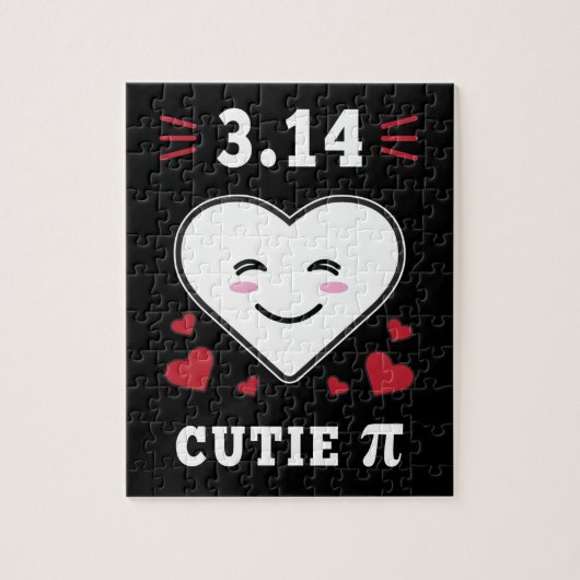 3.14 Hart Cutie Pi Grappige wiskunde grap Legpuzzel (Verticaal)