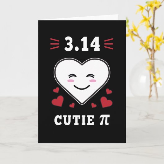 3.14 Hart Lief Pi Grappige Wiskunde Grap Kaart (Gele Bloem)