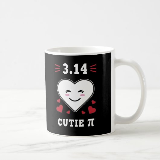 3.14 Heart Cutie Pi Funny Wiskunde Joke Koffiemok (Rechts)