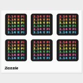 3.14 Herhaalde tekst op de eerste dag Vierkante Sticker (Vel)