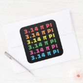 3.14 Herhaalde tekst op de eerste dag Vierkante Sticker (Envelop)