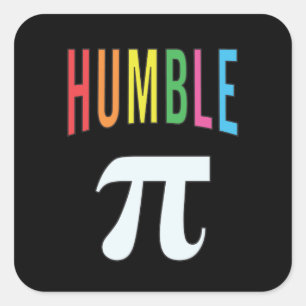 3.14 Humble Pie Pi Pun Funny Wiskunde Joke Vierkante Sticker