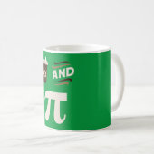 3.14 Koffie en Pie Pi Pun Funny Wiskunde Joke Koffiemok (Voorkant rechts)
