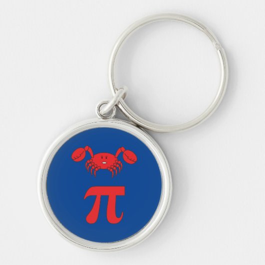 3.14 Krab Taart Pi Pun Funny Wiskunde Grap Sleutelhanger (Voorkant)