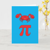 3.14 Krabbenpastei Pi Pun Grappige Wiskunde Grap Kaart (Gele Bloem)