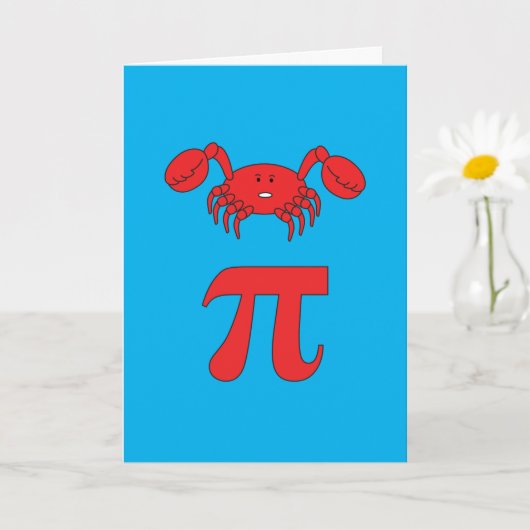 3.14 Krabbenpastei Pi Pun Grappige Wiskunde Grap Kaart (Kleine Plant)