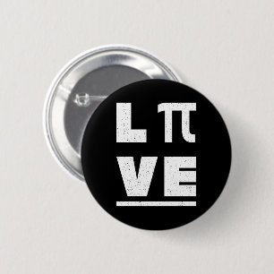 3.14 Love And Live Vintage Vervuild Gelukkige Pi D Ronde Button 5,7 Cm