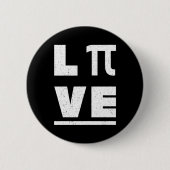 3.14 Love en Live Vintage Vervaaide Happy Pi-dag Ronde Button 5,7 Cm (Voorkant)