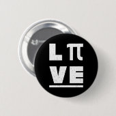 3.14 Love en Live Vintage Vervaaide Happy Pi-dag Ronde Button 5,7 Cm (Voorkant /achterkant)