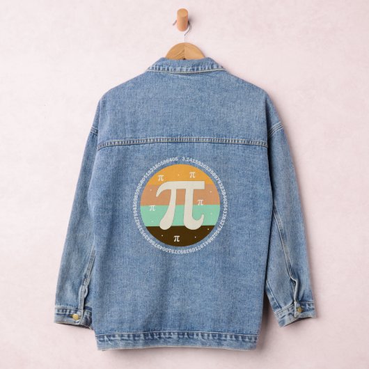 3.14 National Pi Day Design - Pi Day Gift Denim Jacket (Hangar)