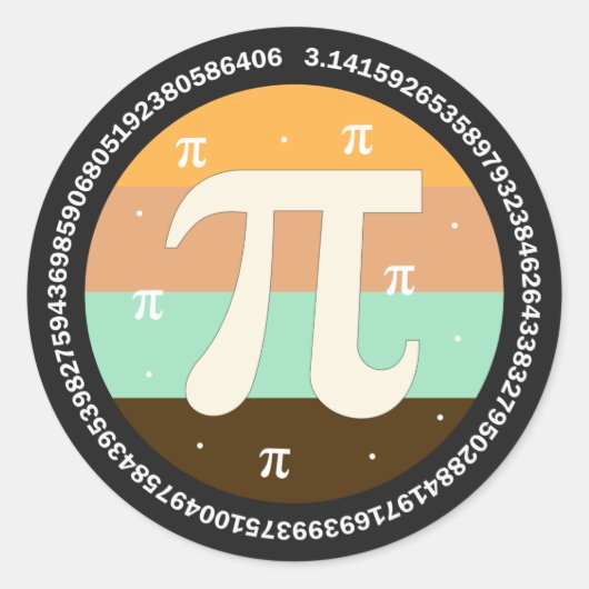 3.14 National Pi Day Design - Pi Day Gift Idea Ronde Sticker (Voorkant)