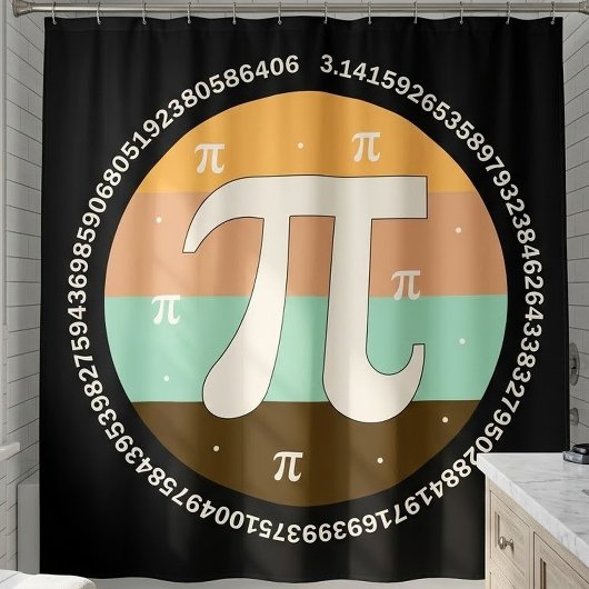 3.14 Nationale Pi Dag Design - Pi Dag Cadeau Idee Douchegordijn
