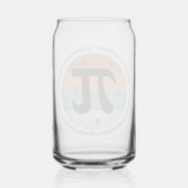 3.14 Nationale Pi-dag ontwerp - Pi-dag cadeau ide Blikvorm Glas (Achterkant)