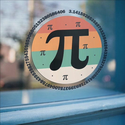 3.14 Nationale Pi Dag Ontwerp - Pi Dag Cadeau Idee Raamsticker