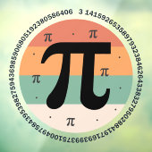3.14 Nationale Pi Dag Ontwerp - Pi Dag Cadeau Idee Raamsticker (Vel 3)