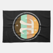 3.14 Nationale Pi Dag Ontwerp - Pi Dag Cadeau Idee Theedoek (Horizontaal)