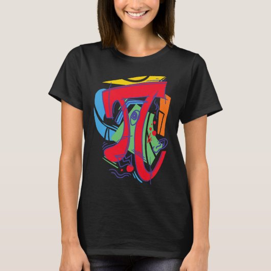 3.14 Ontwerp van de Wiskunde voor PI-dag T-shirt (Voorkant)