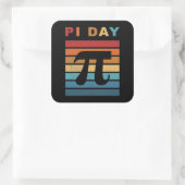 3.14 Pi-dag met drukcabine Vierkante Sticker (Tas)