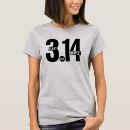 3.14 Pi-dag Tuinier - Plant Zaad Oogst Wiskunde T-shirt