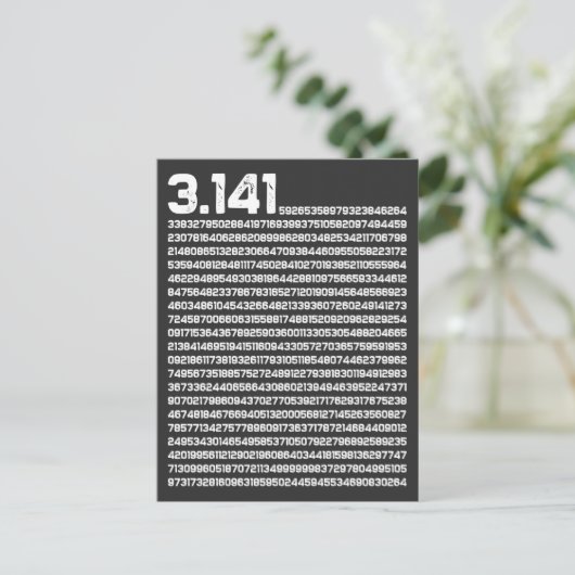3.14 Pi-dag Wiskunde irrationeel nummer Pi Briefkaart (Staand voorkant)