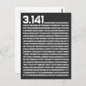 3.14 Pi-dag Wiskunde irrationeel nummer Pi Briefkaart (Voorkant / Achterkant)