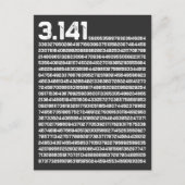 3.14 Pi-dag Wiskunde irrationeel nummer Pi Briefkaart (Voorkant)